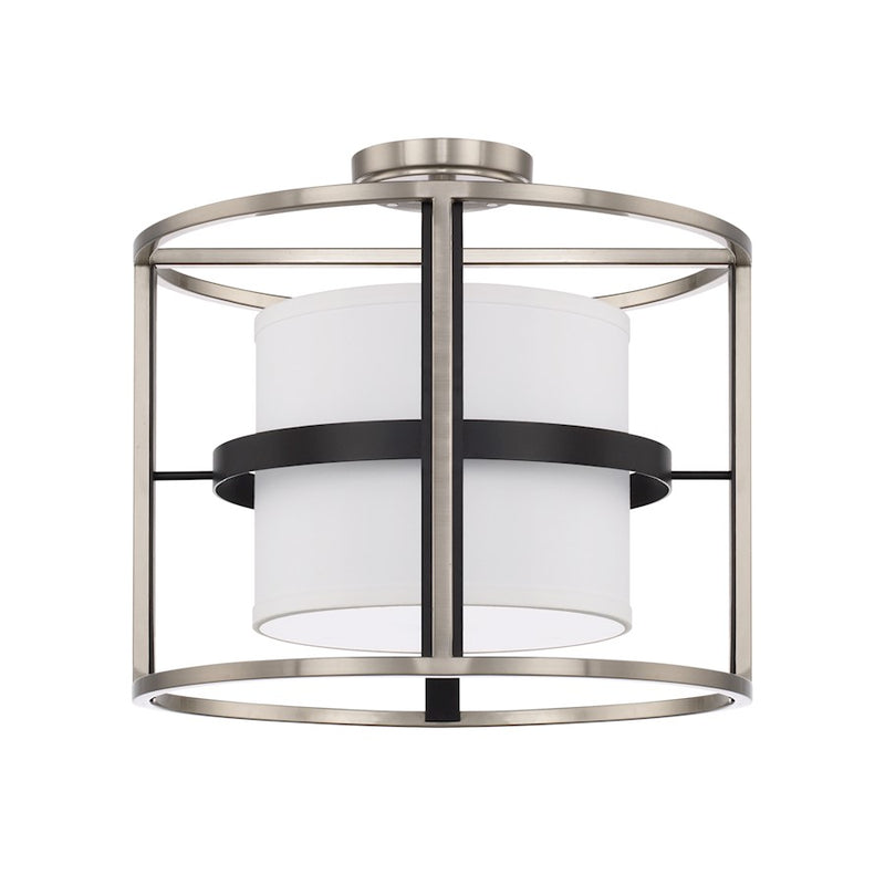 Capital Lighting Tux 4 Light Semi-Flush Dual Mount, Black Tie