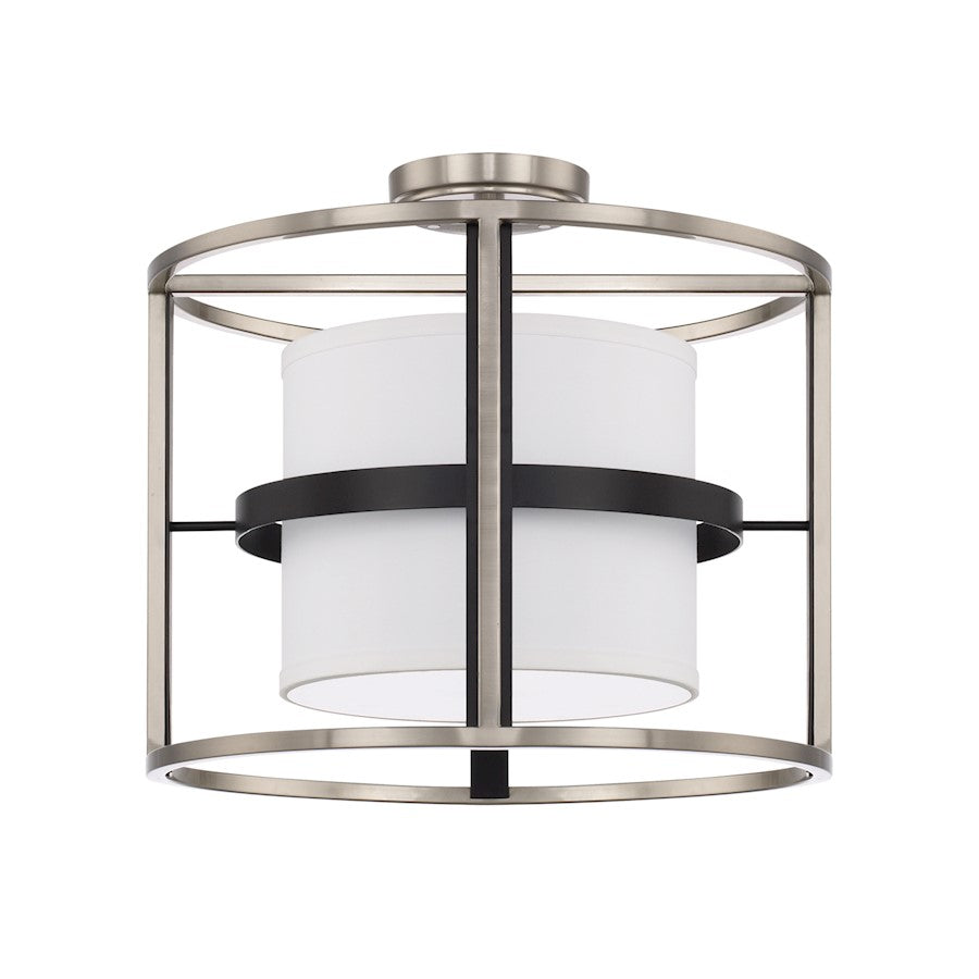 Capital Lighting Tux 4 Light Semi-Flush Dual Mount, Black Tie