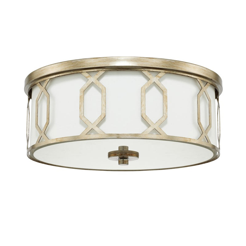 Capital Lighting 3 Light Flush Mount, Winter Gold