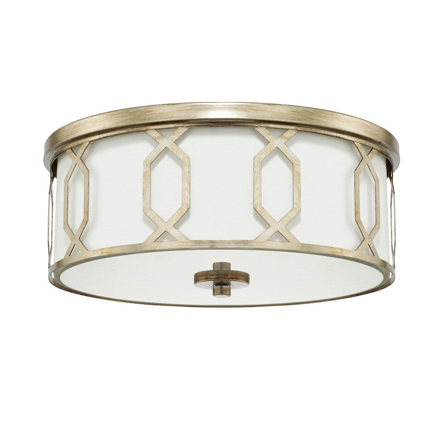 Capital Lighting 3 Light Flush Mount, Winter Gold