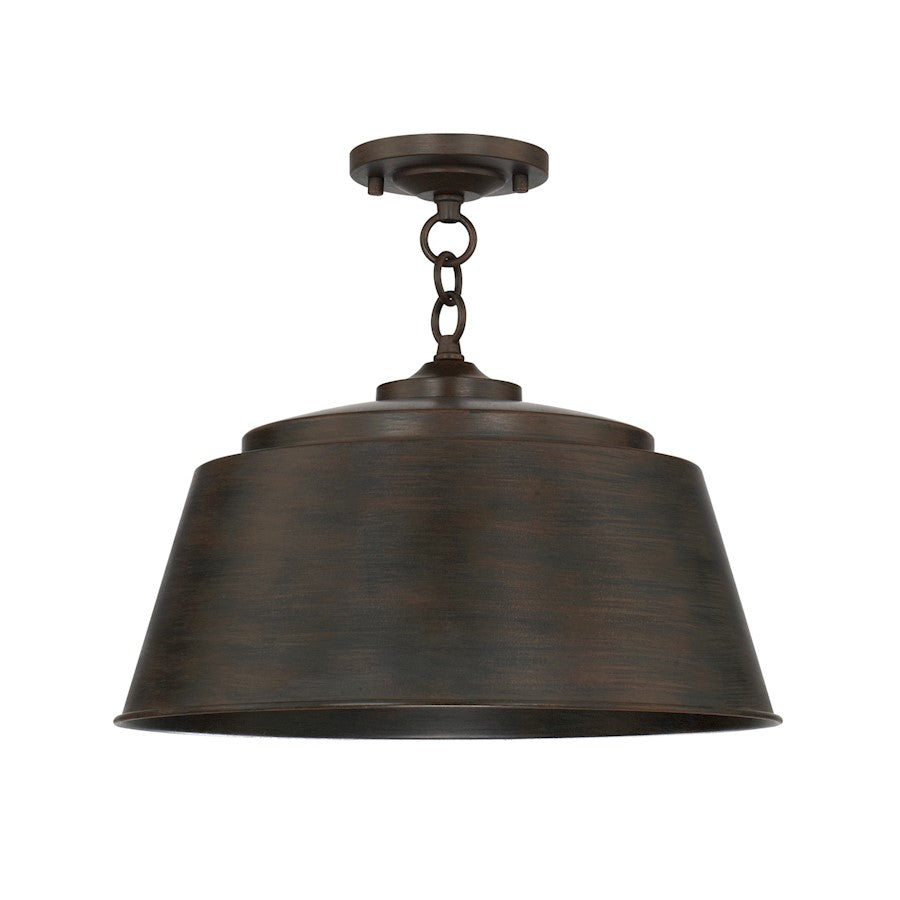 Capital Lighting Tybee 1 Light Semi-Flush Mount, Nordic Grey
