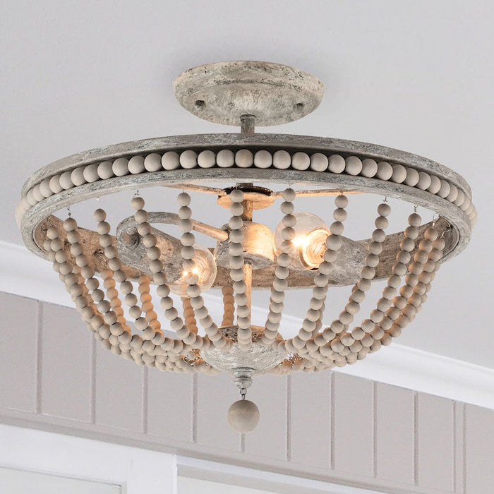 Capital Lighting Kayla 2 Light Semi-Flush Mount, Mystic Sand