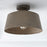 Capital Lighting Quarry 1Lt Semi Flush, Clay