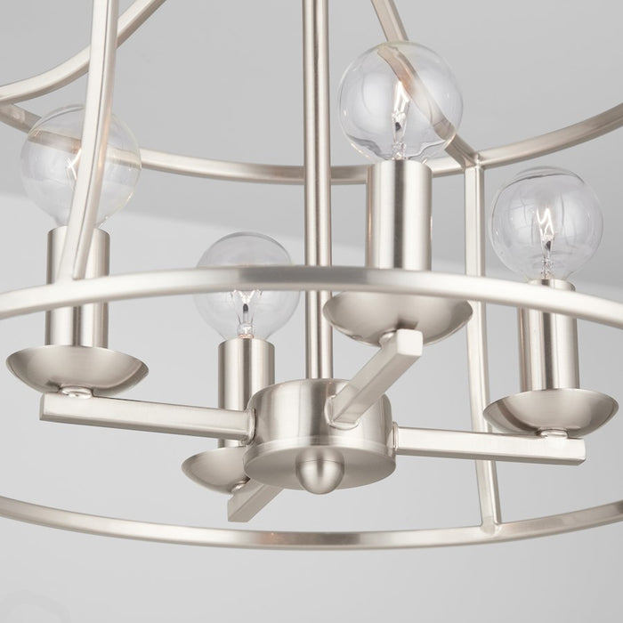 Capital Lighting Cameron 4-Light Semi-Flush, Brushed Nickel