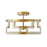 Capital Lighting Hala 3 Light Semi Flush Mount, Natural Jute/Brass