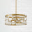 Capital Lighting Hala 3 Light Semi Flush Mount, Natural Jute/Brass