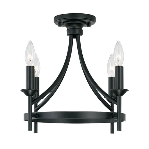 Capital Lighting Peyton 4 Light Semi Flush Mount, Black