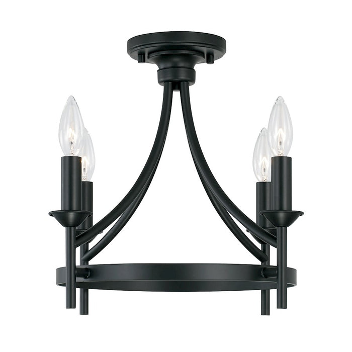 Capital Lighting Peyton 4 Light Semi Flush Mount, Black