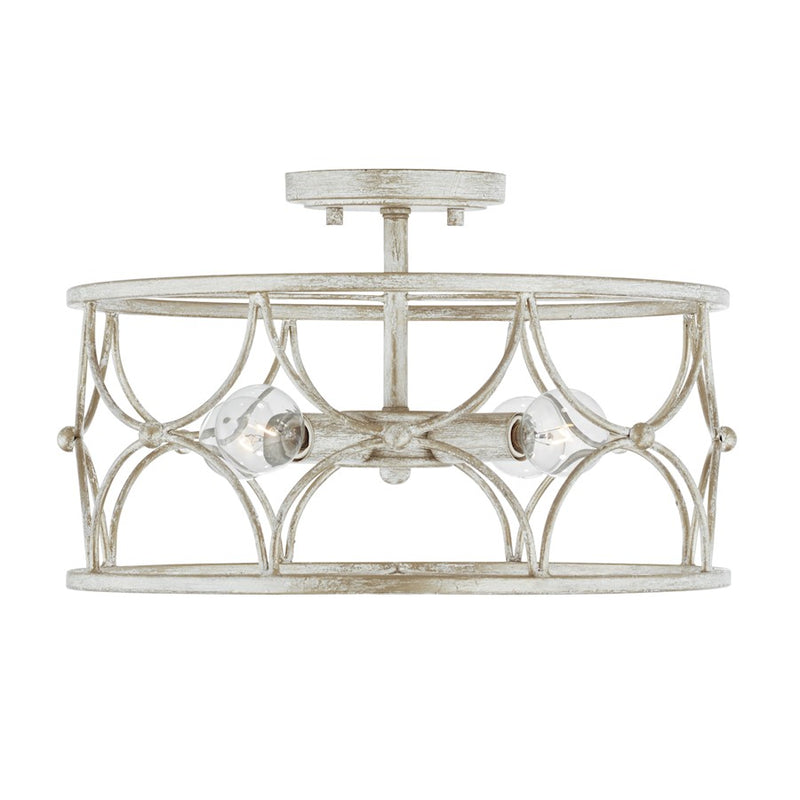 Capital Lighting Ricci 4 Light Semi Flush Mount, White