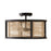 Capital Lighting Rico 4 Light Semi Flush, Flat Black