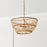 Capital Lighting Wren 3 Light Semi Flush Mount, Brass/Natural