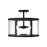 Capital Lighting Brennen 3 Light Semi Flush, Black Iron/Clear