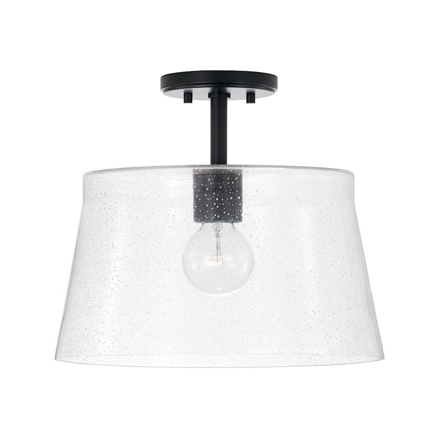 Capital Lighting Baker 1 Light 14" Pendant, Clear Seeded