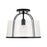 Capital Lighting Madison 1 Light Semi Flush, Clear Seeded