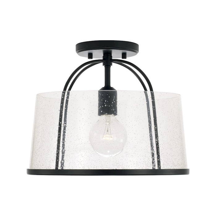 Capital Lighting Madison 1 Light Semi Flush, Clear Seeded
