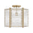 Capital Lighting Brynn 1 Light Semi Flush, Aged Brass Painted