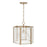 Capital Lighting Brynn 1 Light Semi Flush, Aged Brass Painted