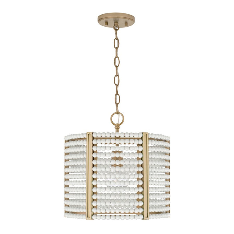 Capital Lighting Brynn 1 Light Semi Flush, Aged Brass Painted