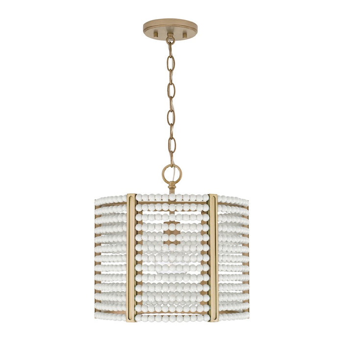 Capital Lighting Brynn 1 Light Semi Flush, Aged Brass Painted