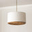 Capital Lighting Soleil 3 Light Semi Flush Mount, Brass/White Fabric
