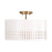 Capital Lighting Dash 3 Light Semi Flush Mount, Aged Brass/White