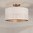 Capital Lighting Dash 3 Light Semi Flush Mount, Aged Brass/White