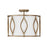 Capital Lighting Cohen 3 Semi Flush Mount, Mystic Luster/White