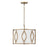 Capital Lighting Cohen 3 Semi Flush Mount, Mystic Luster/White
