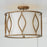 Capital Lighting Cohen 3 Semi Flush Mount, Mystic Luster/White