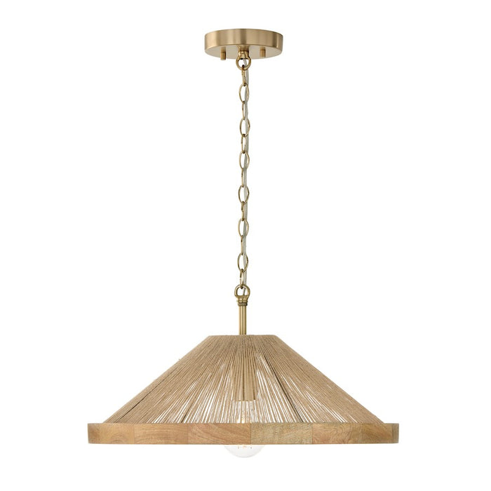 Capital Lighting Maya 1Lt 7" Semi Flush, Matte Brass