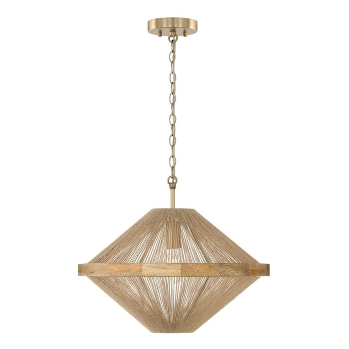 Capital Lighting Maya 1Lt 16" Semi Flush, Matte Brass