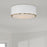 Capital Lighting Carlton 3 Light Flush Mount, Brass/White/Soft White