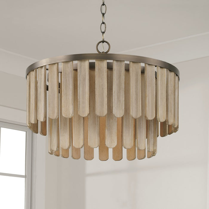 Capital Lighting Jada 1 Light Semi-Flush, Dark Brass