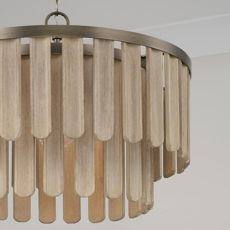 Capital Lighting Jada 1 Light Semi-Flush, Dark Brass