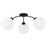 Capital Lighting Amos 3 Light Semi-Flush, Black Iron/Soft White - 257131BI-557