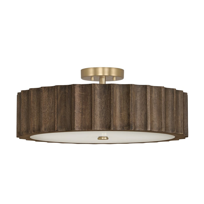 Capital Lighting Cody 4 Light Semi-Flush Mount, Matte Brass