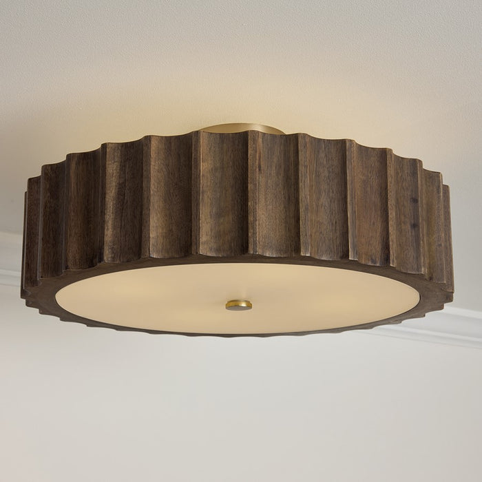 Capital Lighting Cody 4 Light Semi-Flush Mount, Matte Brass