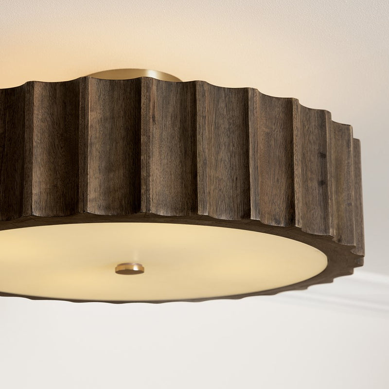 Capital Lighting Cody 4 Light Semi-Flush Mount, Matte Brass