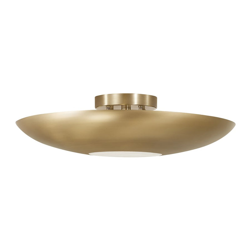 Capital Lighting Gia 4 Light Semi-Flush Mount, Aged Brass