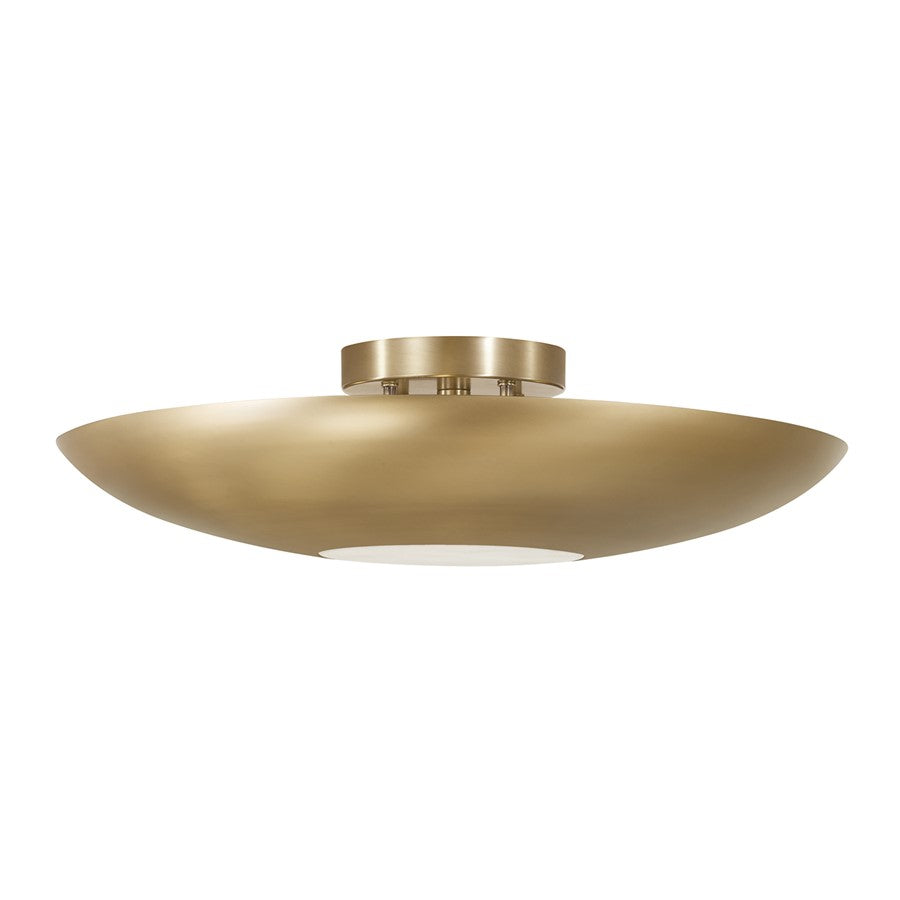 Capital Lighting Gia 4 Light Semi-Flush Mount, Aged Brass