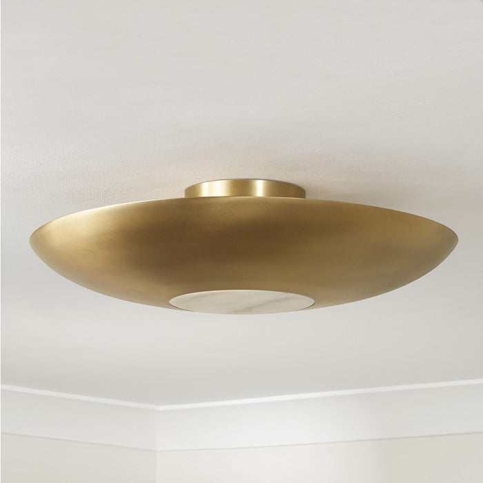 Capital Lighting Gia 4 Light Semi-Flush Mount, Aged Brass