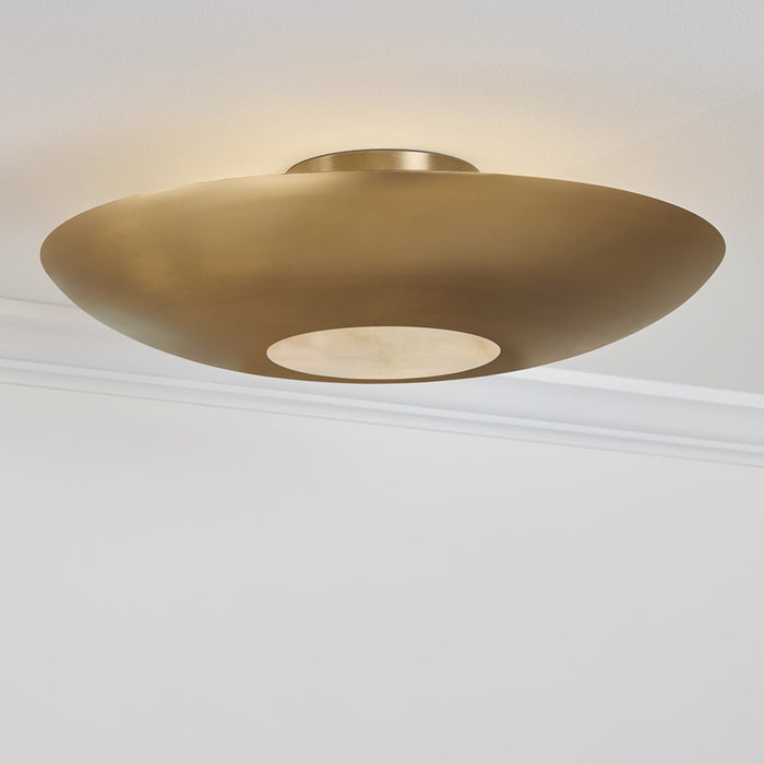 Capital Lighting Gia 4 Light Semi-Flush Mount, Aged Brass