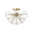 Capital Lighting Emelie 4 Light Semi-Flush Mount, Matte Brass