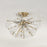 Capital Lighting Emelie 4 Light Semi-Flush Mount, Matte Brass