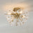 Capital Lighting Emelie 4 Light Semi-Flush Mount, Matte Brass
