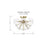 Capital Lighting Emelie 4 Light Semi-Flush Mount, Matte Brass