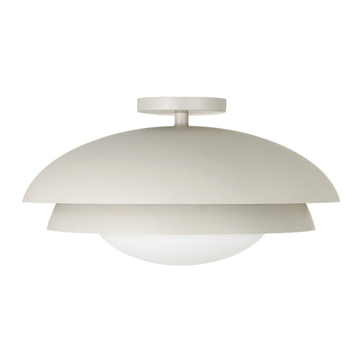 Capital Lighting Jensen 1Lt Semi-Flush Mount, Taupe/Soft White Glass
