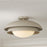 Capital Lighting Jensen 1Lt Semi-Flush Mount, Taupe/Soft White Glass