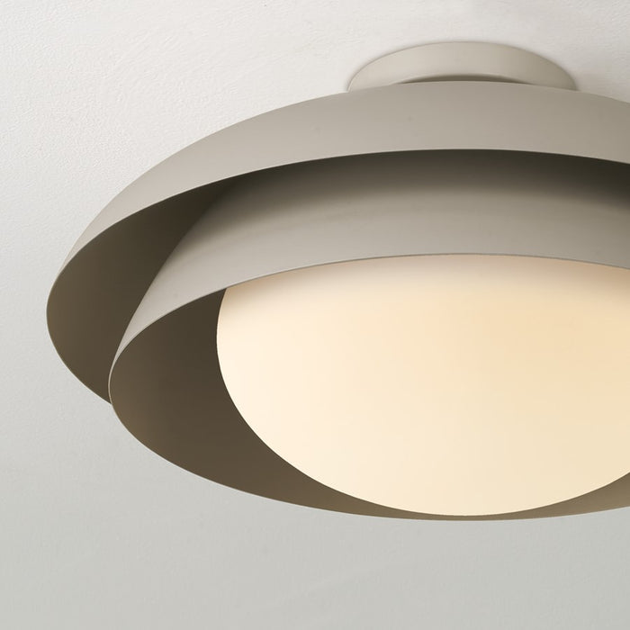 Capital Lighting Jensen 1Lt Semi-Flush Mount, Taupe/Soft White Glass