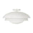 Capital Lighting Jensen 1Lt Semi-Flush Mount, White/White Metal - 259211WE